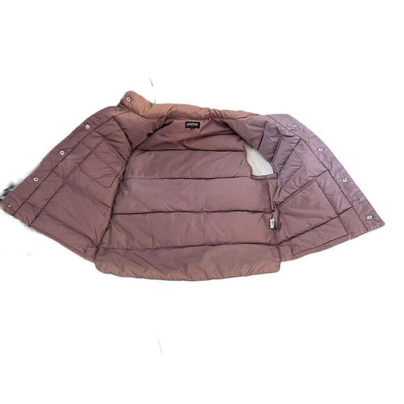 Vintage PineTree Boy Scout Puffer Vest Duck Down Beige Snaps Pockets Mens XL - Picture 3 of 8